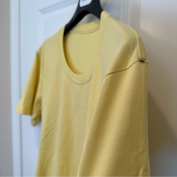 Sportmax Max Mara Label-cut Yellow Cotton Basic T-Shirt Size:Small Spring/Summer - Picture 8 of 11